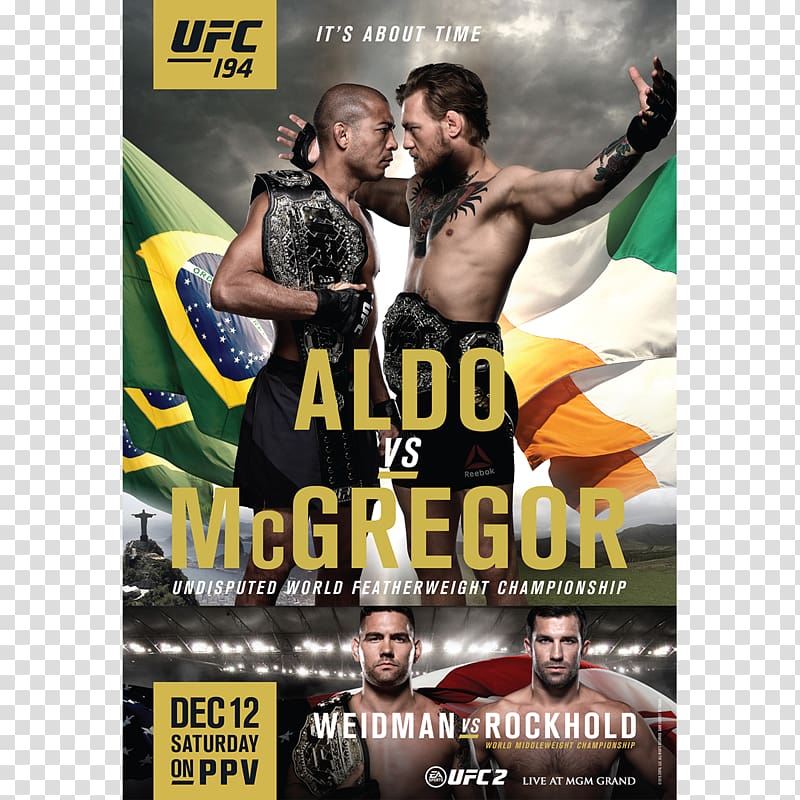 UFC 194: Aldo vs. McGregor UFC 212: Aldo vs. Holloway UFC 202: Diaz vs. McGregor 2 UFC 196: McGregor vs. Diaz UFC 189: Mendes vs. McGregor, Boxing transparent background PNG clipart