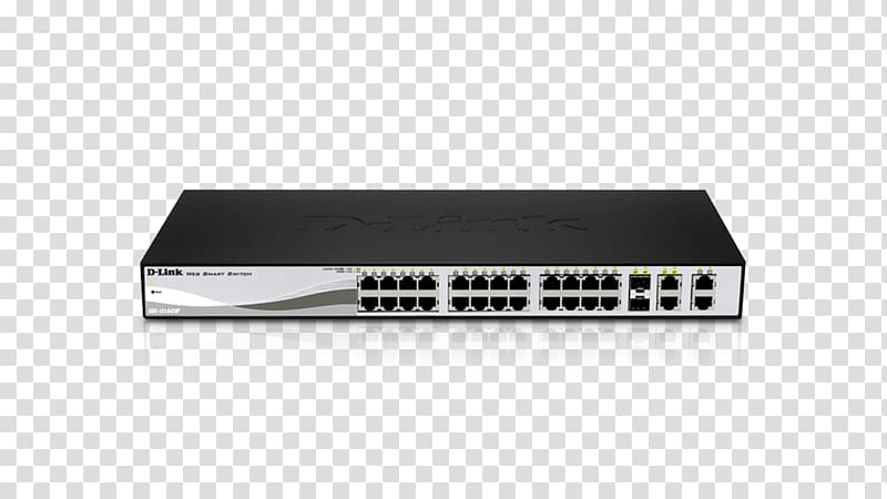 Network switch Gigabit Ethernet Power over Ethernet D-Link Small form-factor pluggable transceiver, Hub transparent background PNG clipart