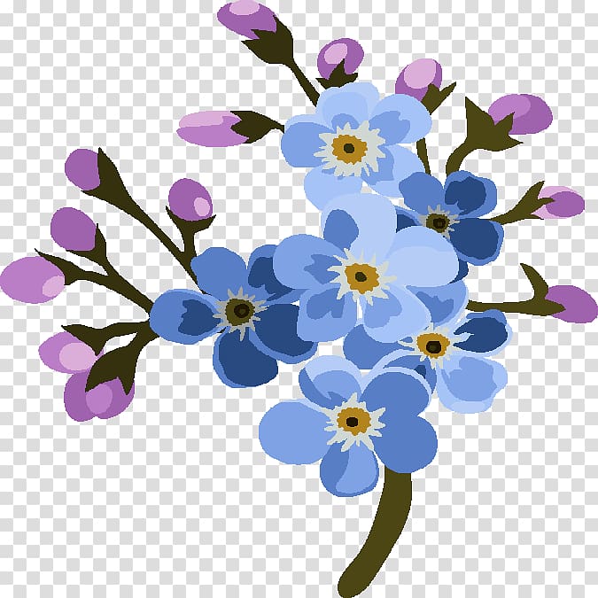 Flower Violet Lilac Floral design Purple, forget me not transparent background PNG clipart