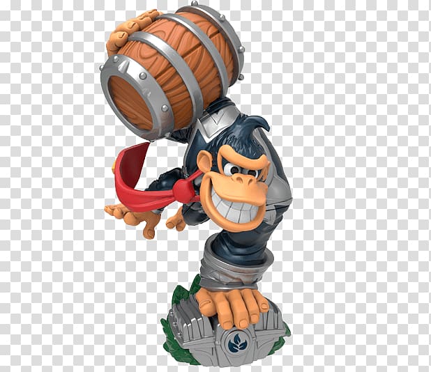 Skylanders: SuperChargers Donkey Kong Country Super Smash Bros. for Nintendo 3DS and Wii U, donkey kong throwing barrel transparent background PNG clipart