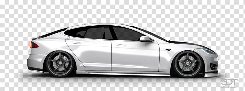 Alloy wheel Mid-size car Compact car Full-size car, Tesla model 3 transparent background PNG clipart