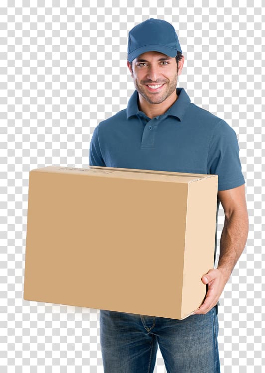 man carrying cardboard box, Mover Courier Package delivery Cargo, Exucutive transparent background PNG clipart