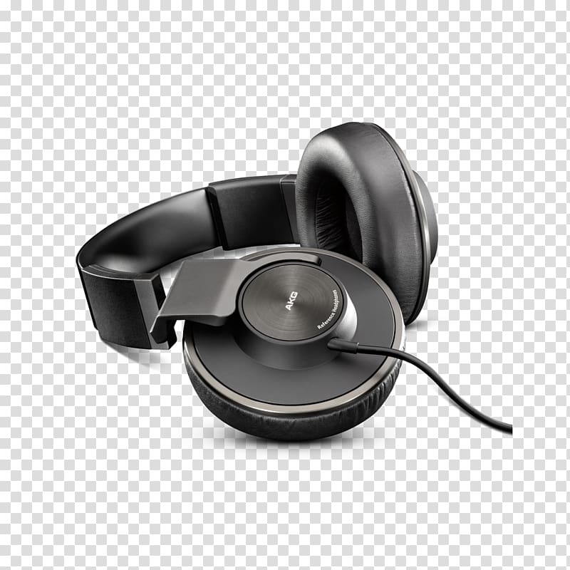 AKG K 550, headphones, Full size, Matte black with black metal accents AKG K550 MKIII, Theatre Sound Engineer transparent background PNG clipart