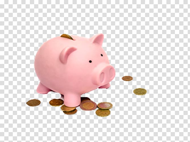 Piggy bank Coin Investment Saving, Free pink pig piggy bank to pull the material transparent background PNG clipart