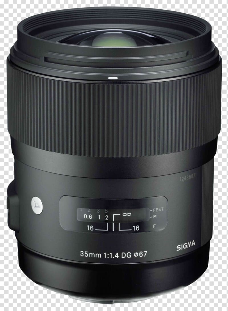 Sigma 30mm f/1.4 EX DC HSM lens Sigma 35mm f/1.4 DG HSM lens Canon EF lens mount Sigma Art 35mm f/1.4 DG HSM Sigma 35mm F1.4 DG HSM Lens, camera lens transparent background PNG clipart