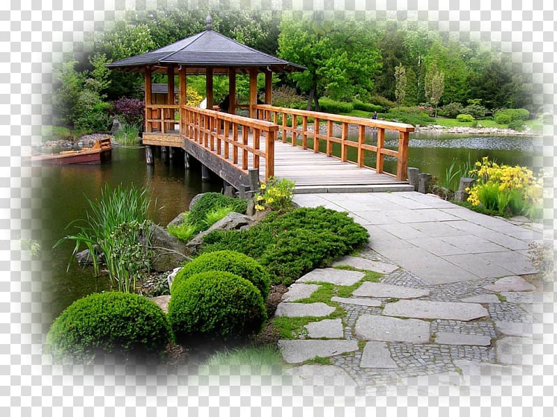 Landscape Bridges Japanese garden Landscaping, design transparent background PNG clipart
