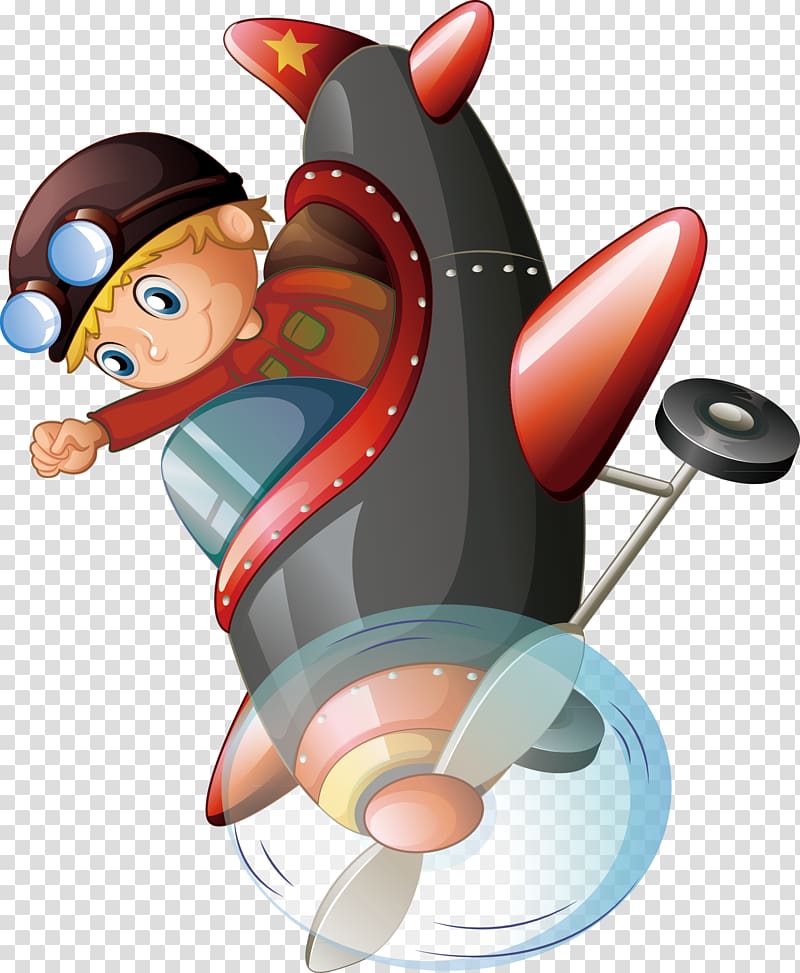 Aircraft Airplane Child Illustration, Children\'s aircraft decoration design transparent background PNG clipart