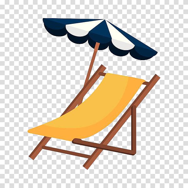 umbrella on a leisure chair transparent background PNG clipart
