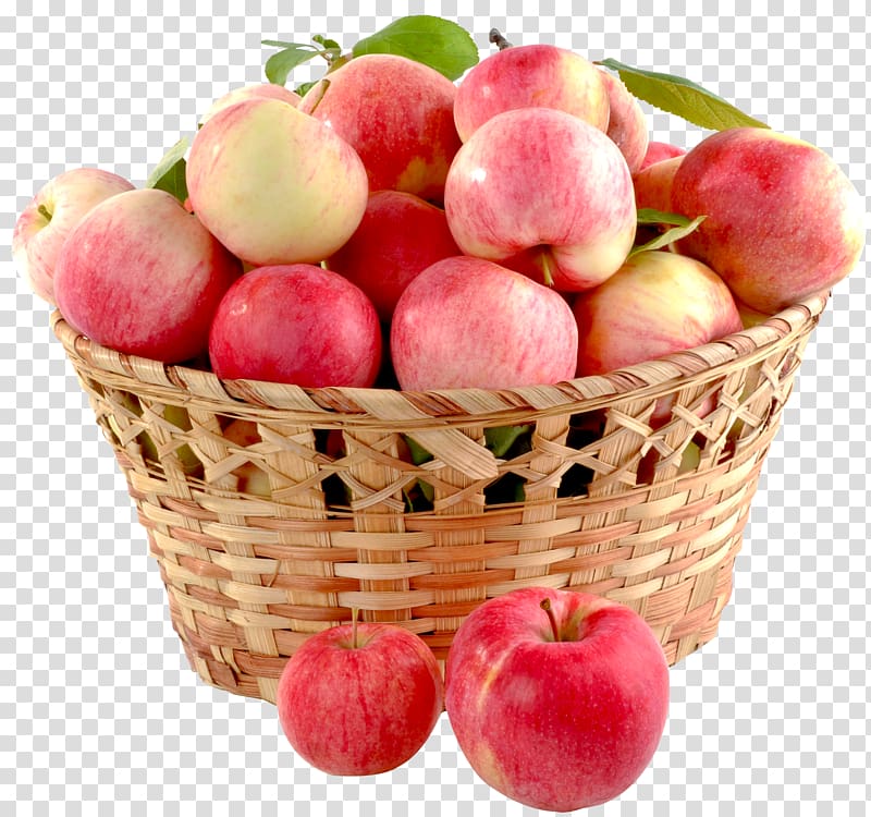 red apples on basket, Apple Crisp Fruit Gift basket, Apple Basket transparent background PNG clipart