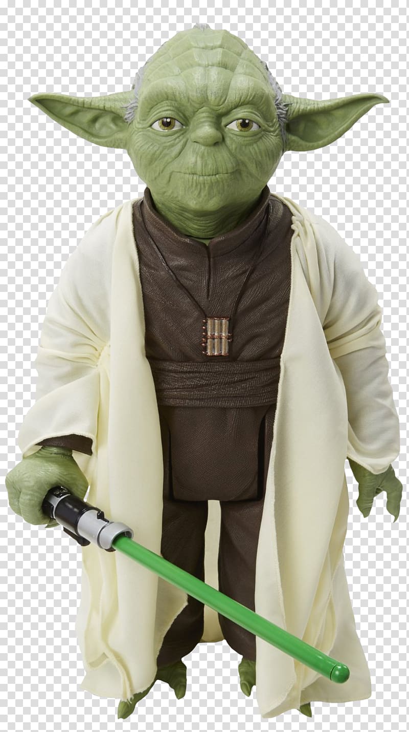 Yoda Star Wars Jedi Lightsaber The Force, action figures transparent background PNG clipart