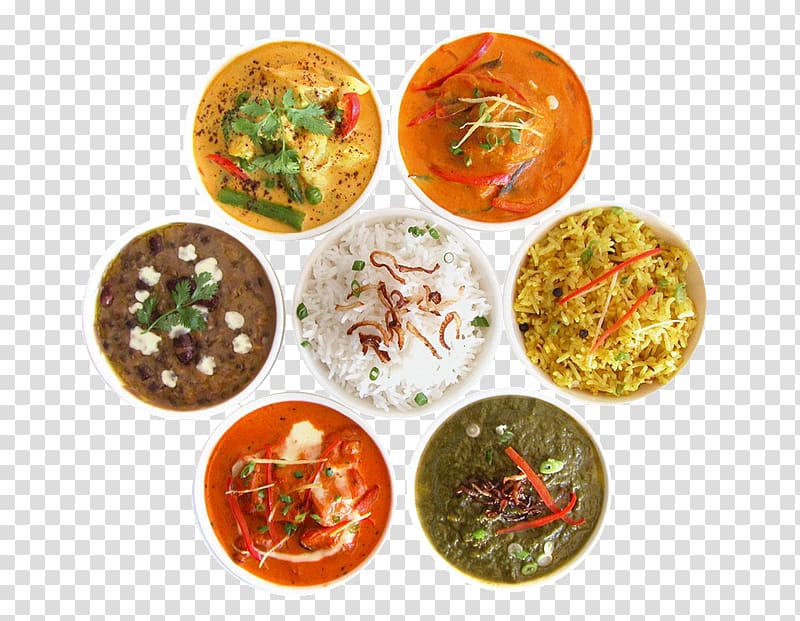 flay lay of food on bowls, Indian cuisine Vegetarian cuisine Street food Pakistani cuisine Punjabi cuisine, indian food transparent background PNG clipart