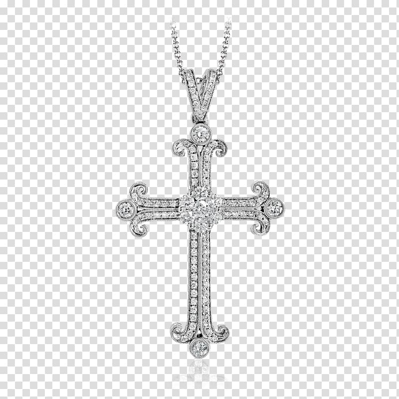 Christian cross Cross necklace Charms & Pendants, NECKLACE transparent background PNG clipart