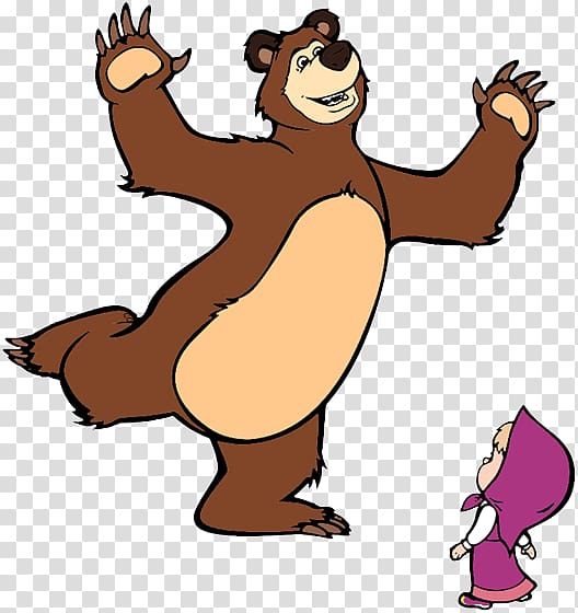 Bear Cartoon Mammal Canidae , masha and the bear transparent background PNG clipart