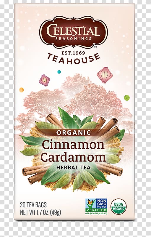 Green tea Masala chai Celestial Seasonings Organic food, Cinnamon Tea transparent background PNG clipart