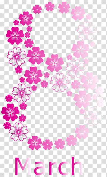 8 March transparent background PNG clipart