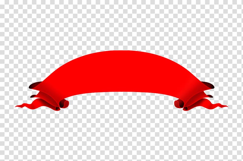 red ribbon banner transparent background PNG clipart