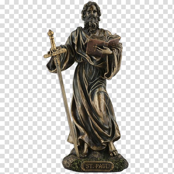 Statue Saint Paul Figurine Bronze sculpture, st. paul transparent background PNG clipart