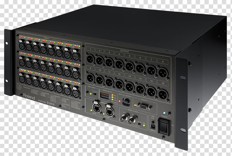 Microphone Audio Mixers Stage box Roland Corporation Digital data, microphone transparent background PNG clipart Microphone Audio Mixers Stage box Roland Corporation Digital data, microphone transparent background PNG clipart